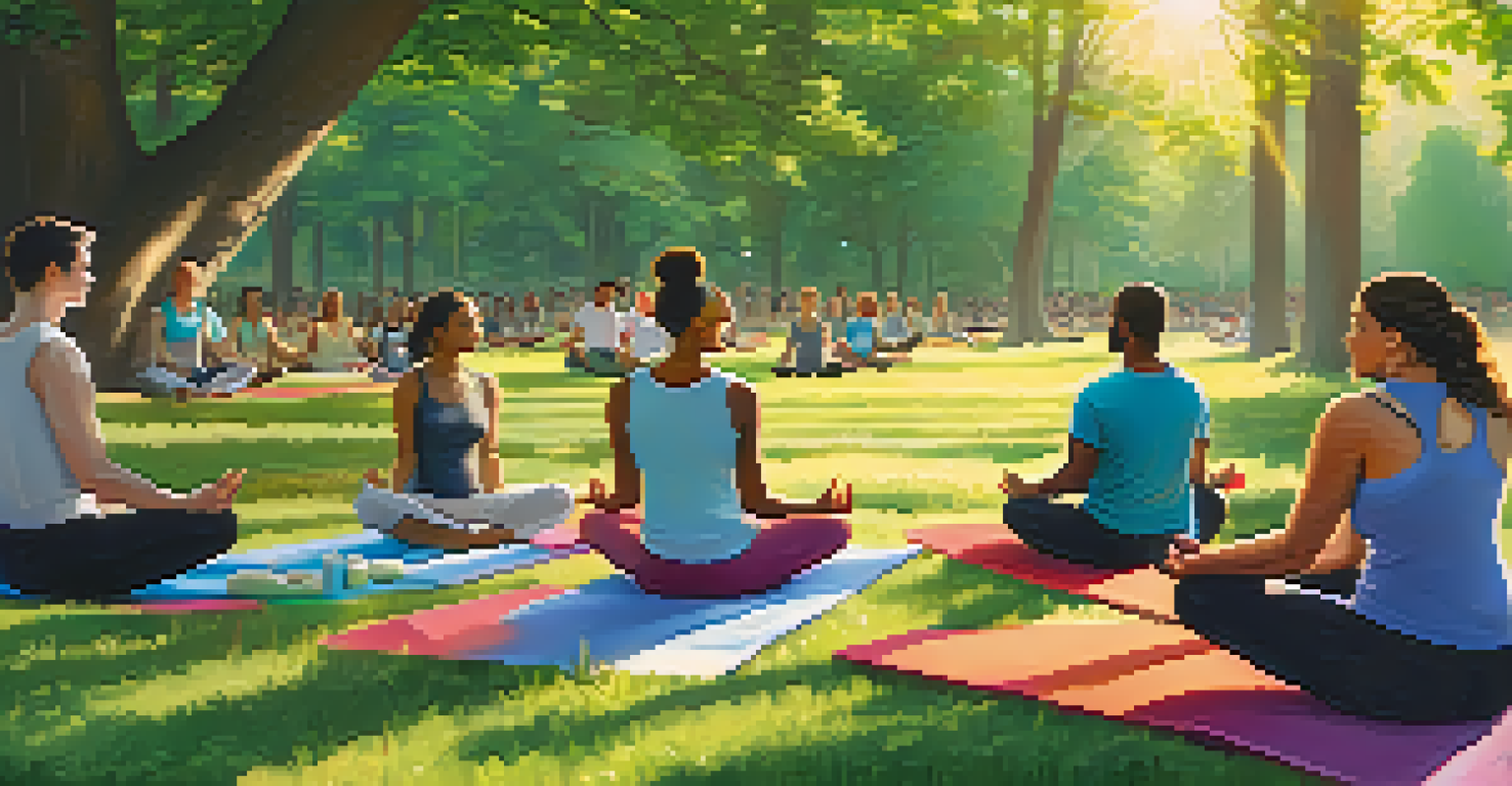A group of people sitting in a circle outdoors, engaged in therapy discussions.