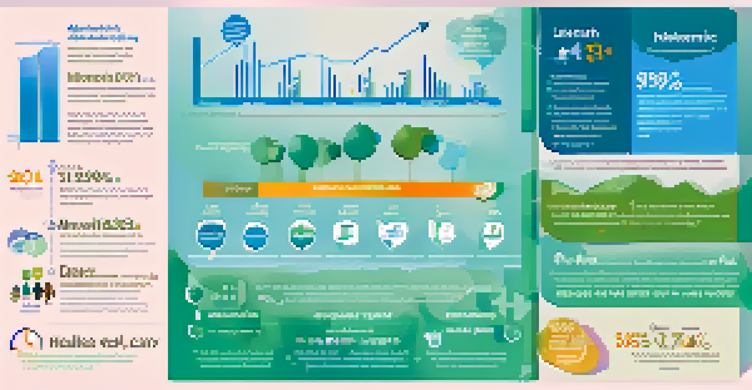 An infographic illustrating the economic benefits of addiction treatment with graphs, dollar signs, and icons on a calming background.