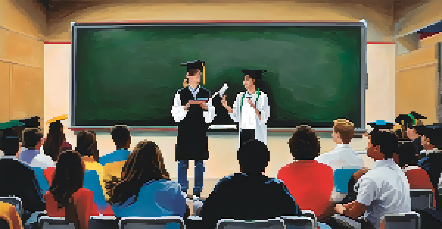 An infographic showing the contrast between education and addiction prevention, with bright and dark themes.