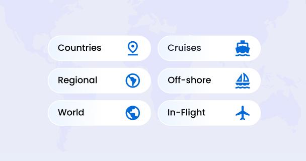 One eSIM global coverage