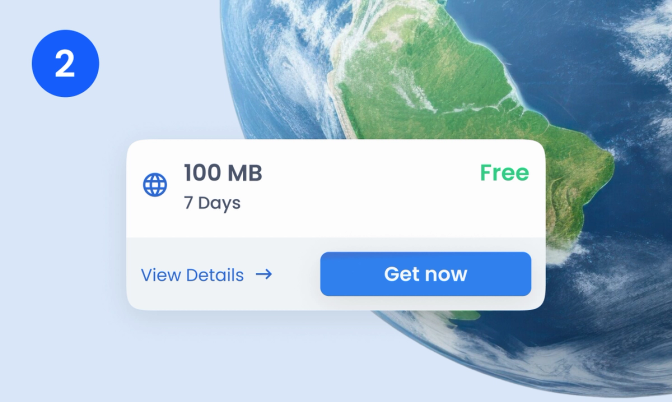 Free esim - getting started - step2