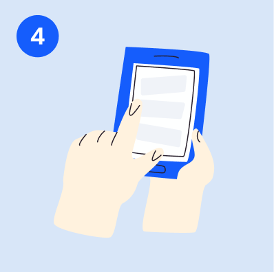Illustration of hands holding a phone
