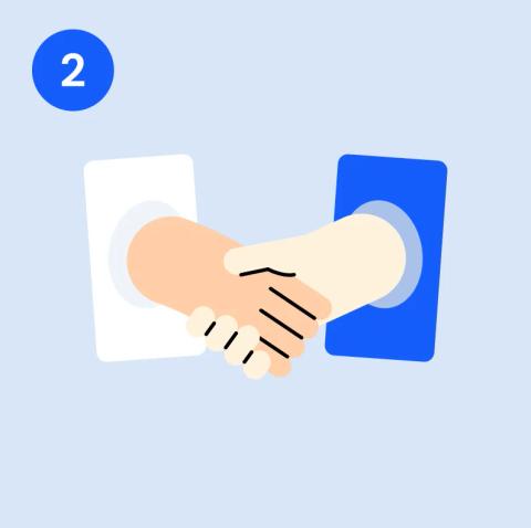 Handshake illustration