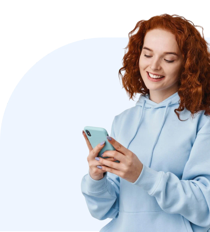girl using unlimited data