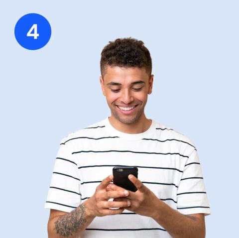 Phone showing a navigation map while connected