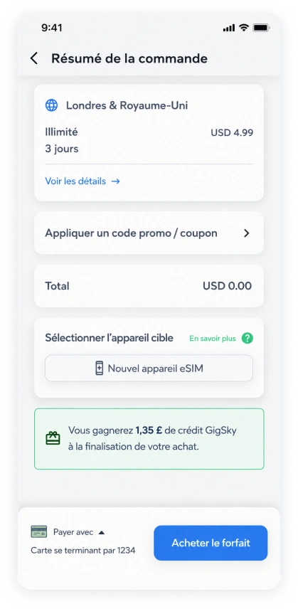Checkout complimentary Visa plan