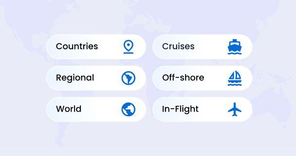 One eSIM global coverage