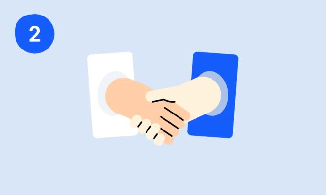 Handshake illustration