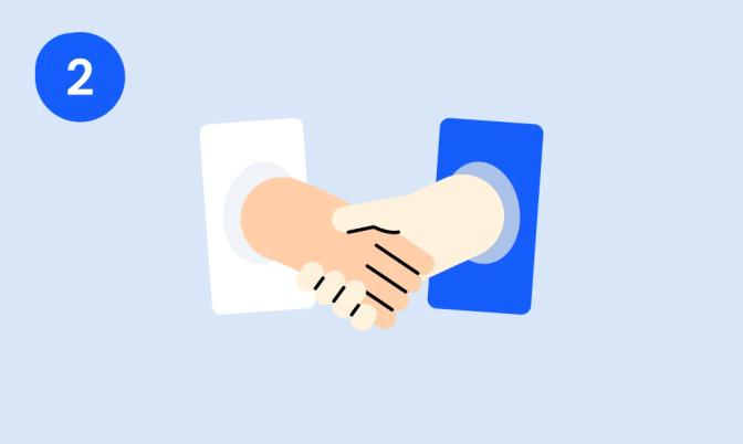 Handshake illustration