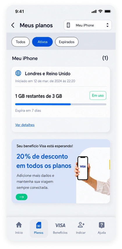 Install eSIM and travel
