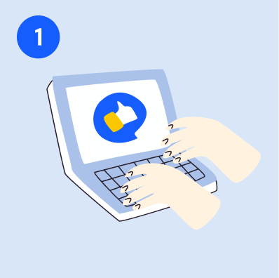 Illustration of a laptop on a video call