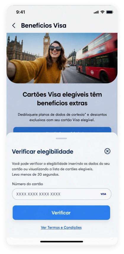 Enter Visa card number