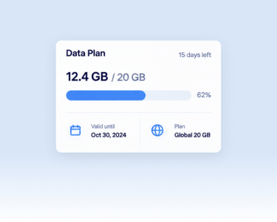 Plan card over a pale map