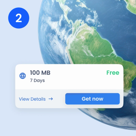 Free esim - getting started - step2