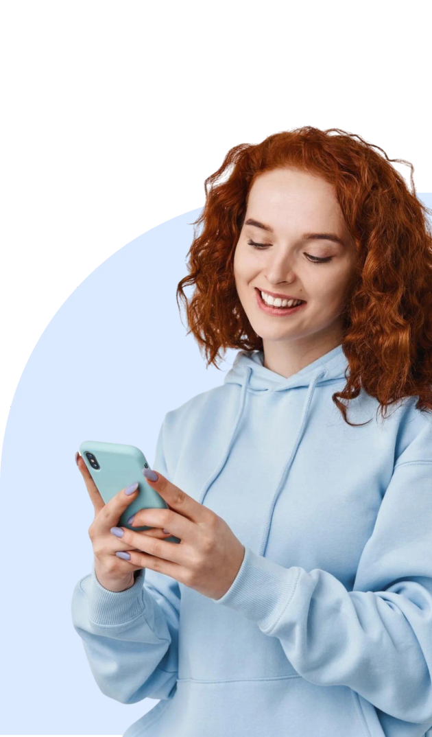 girl using unlimited data