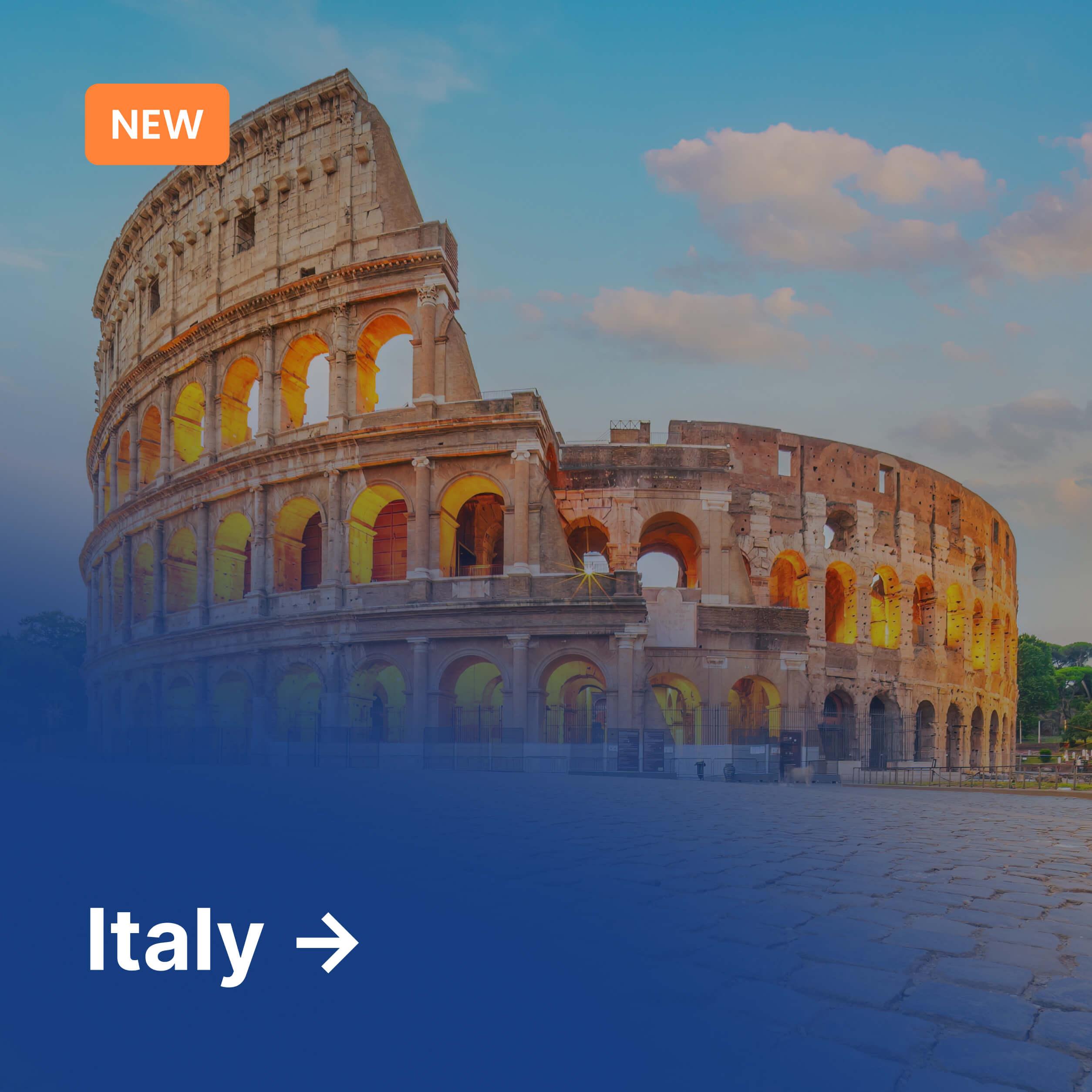 Enjoy Italy with complimentary Unlimited data