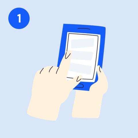 Person holding a phone