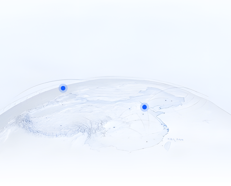Connection points across a globe