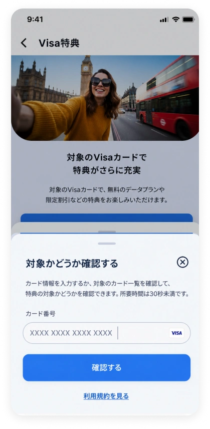 Enter Visa card number