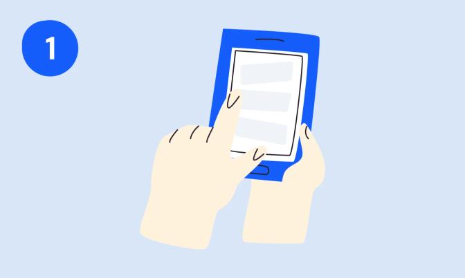 Person holding a phone