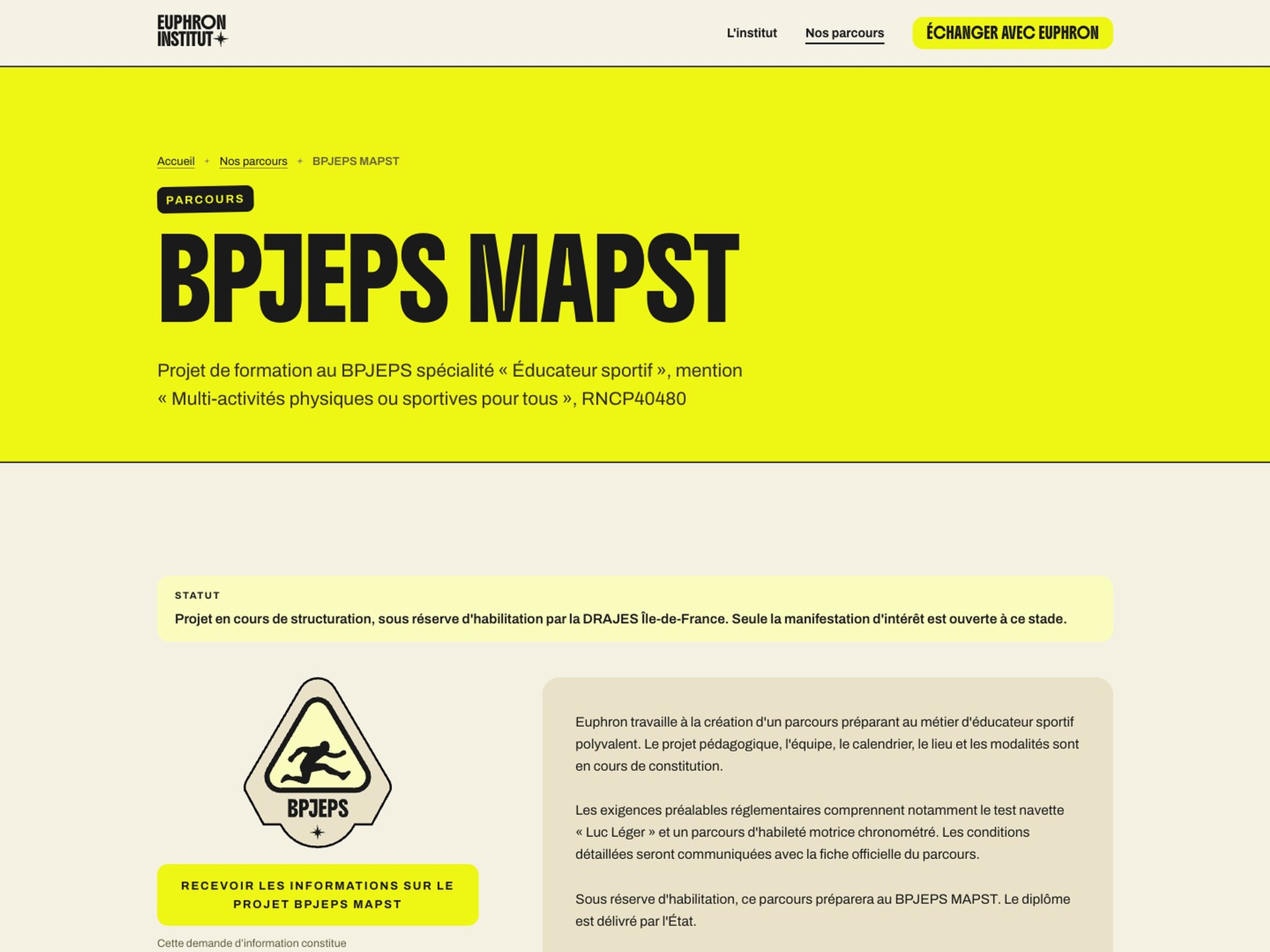 Euphron Institut Website — 7