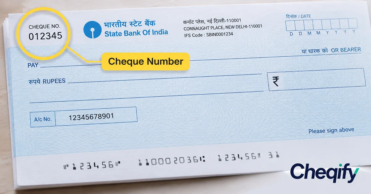 Cheque number in a cheque book explained — Where it ss, what It means ...