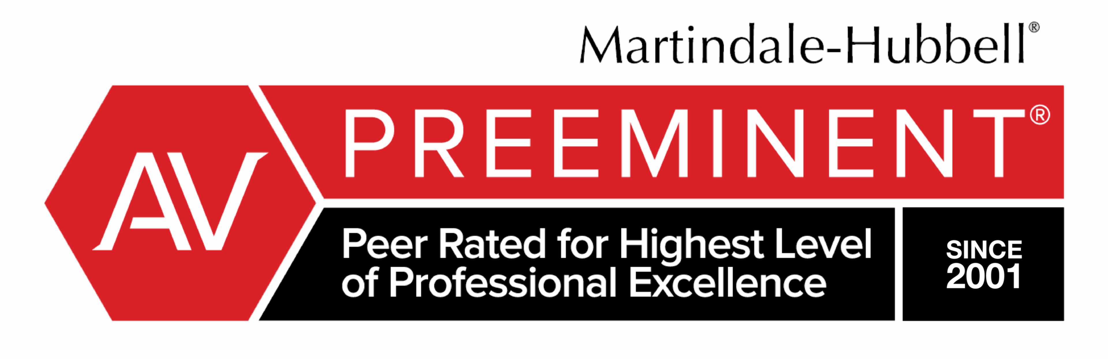 Martindale-Hubbell AV Preeminent: Peer Rated for Highest Level of Professional Excellence