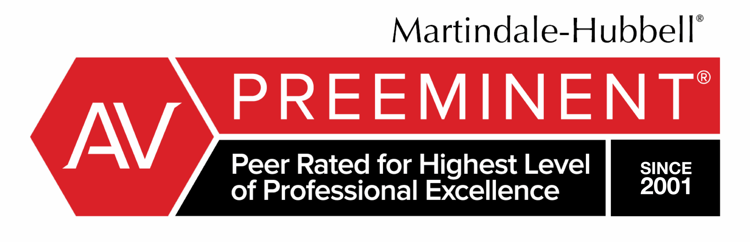 Martindale-Hubbell AV Preeminent: Peer Rated for Highest Level of Professional Excellence