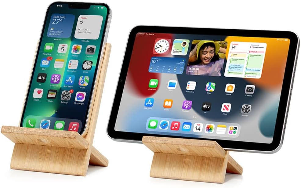 Support de téléphone bambou