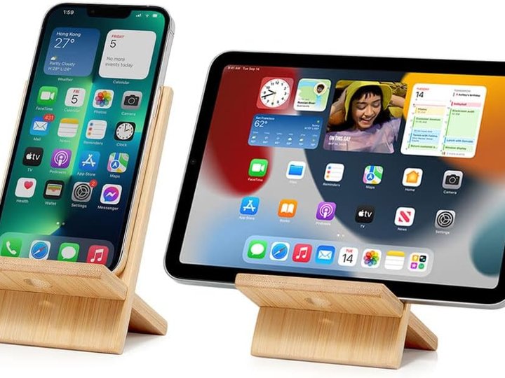 Support de téléphone bambou