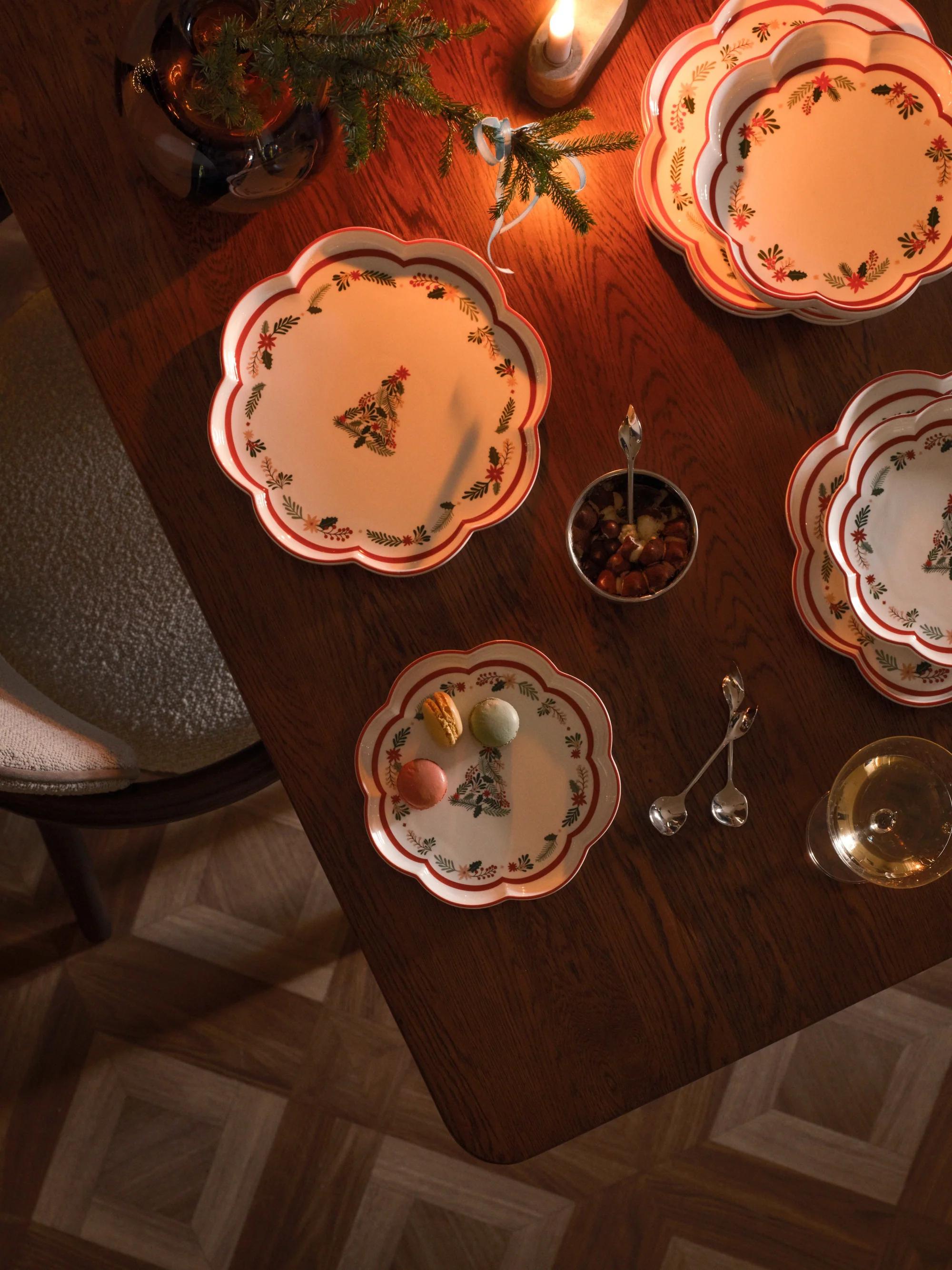 service de table assiettes de noel