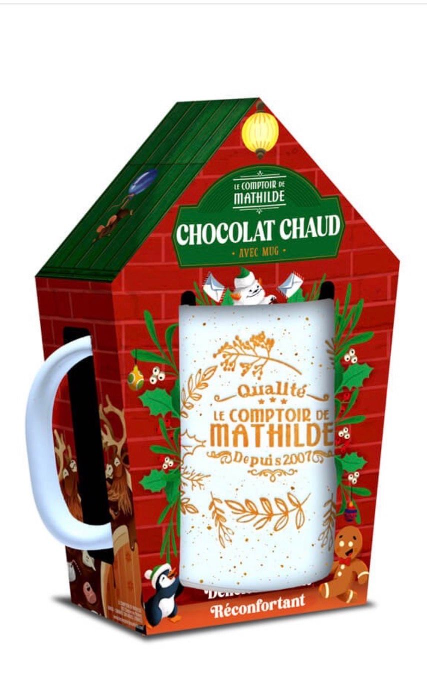 Mug de Noël avec chocolat chaud