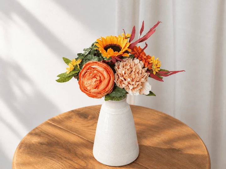 Bouquet de fleurs en papier