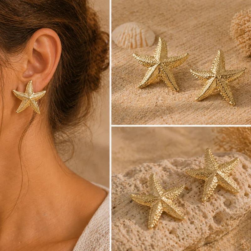 boucles d'oreilles étoile de mer