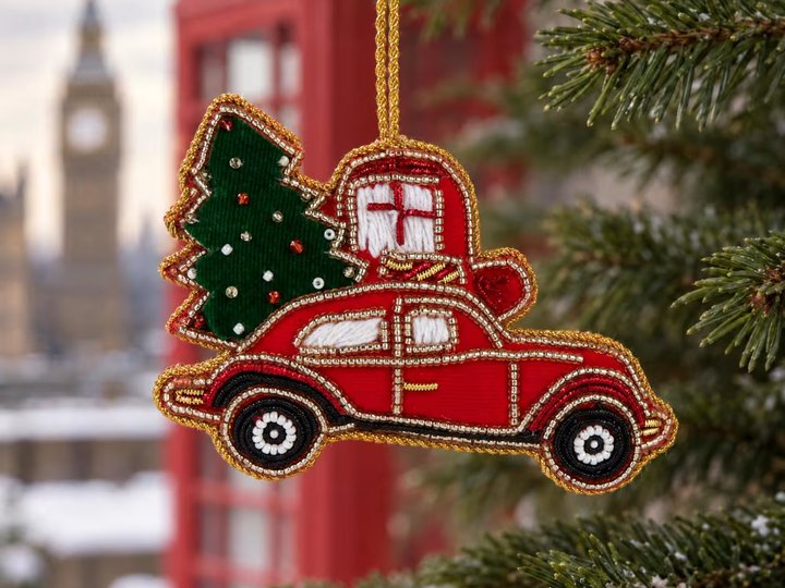 suspension sapin de noel voiture