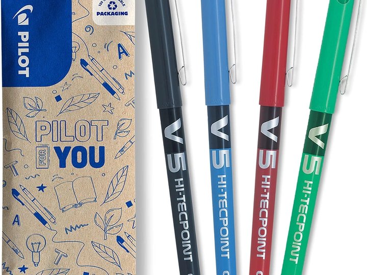 quatre stylos de couleur