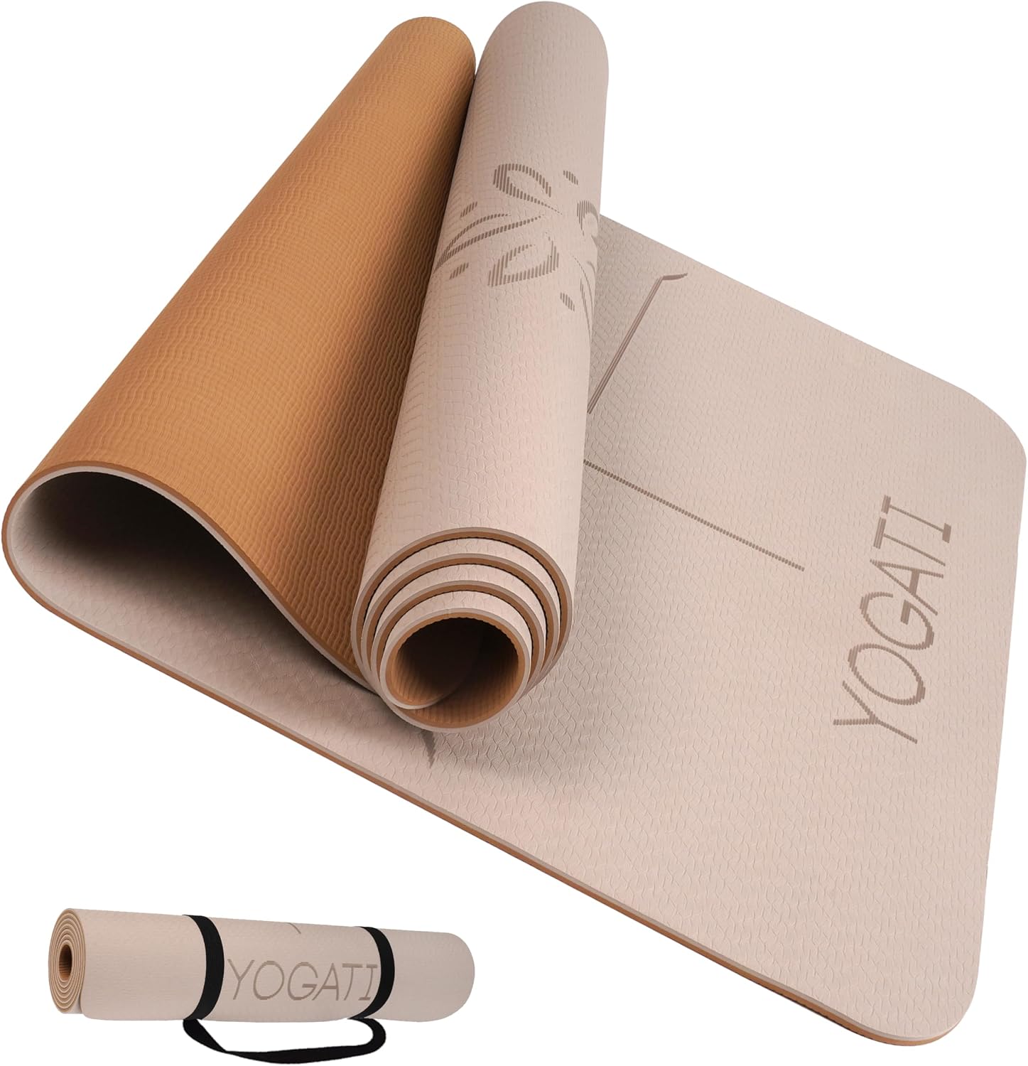 tapis de yoga beige
