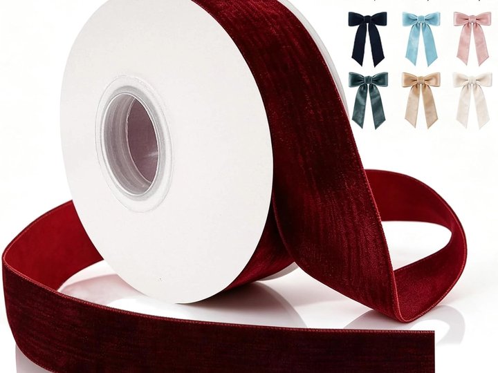 ruban velours bordeaux