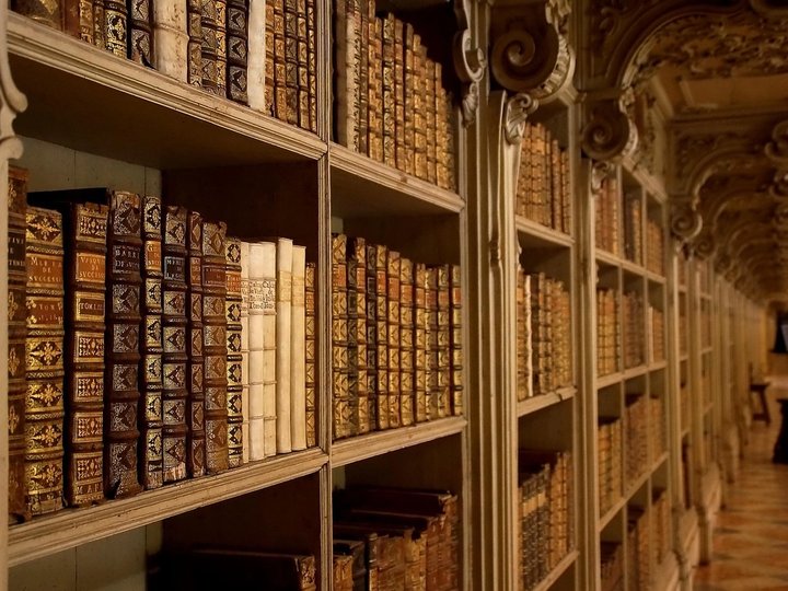 Image d'un livre illustrant une bibliothèque