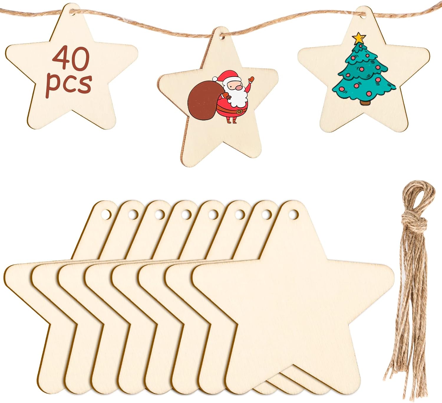 étoile en bois pour sapin