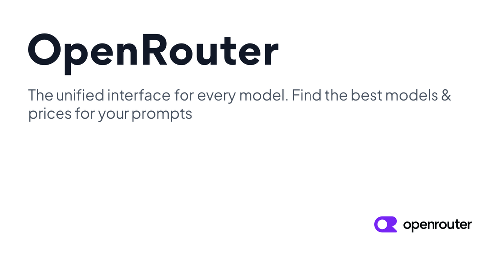 image of OpenRouter image of OpenRouter
