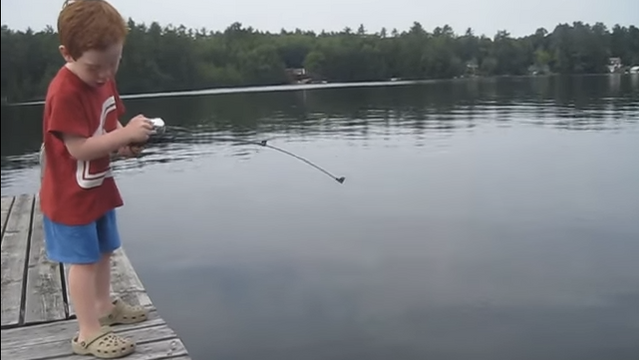 Boy Catches Fish In Record Time!