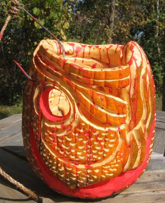 15 Fishing Pumpkin Carvings You Have To See To Believe 1f3df390bc14efa60635c208588ba7d72af09905 558x686