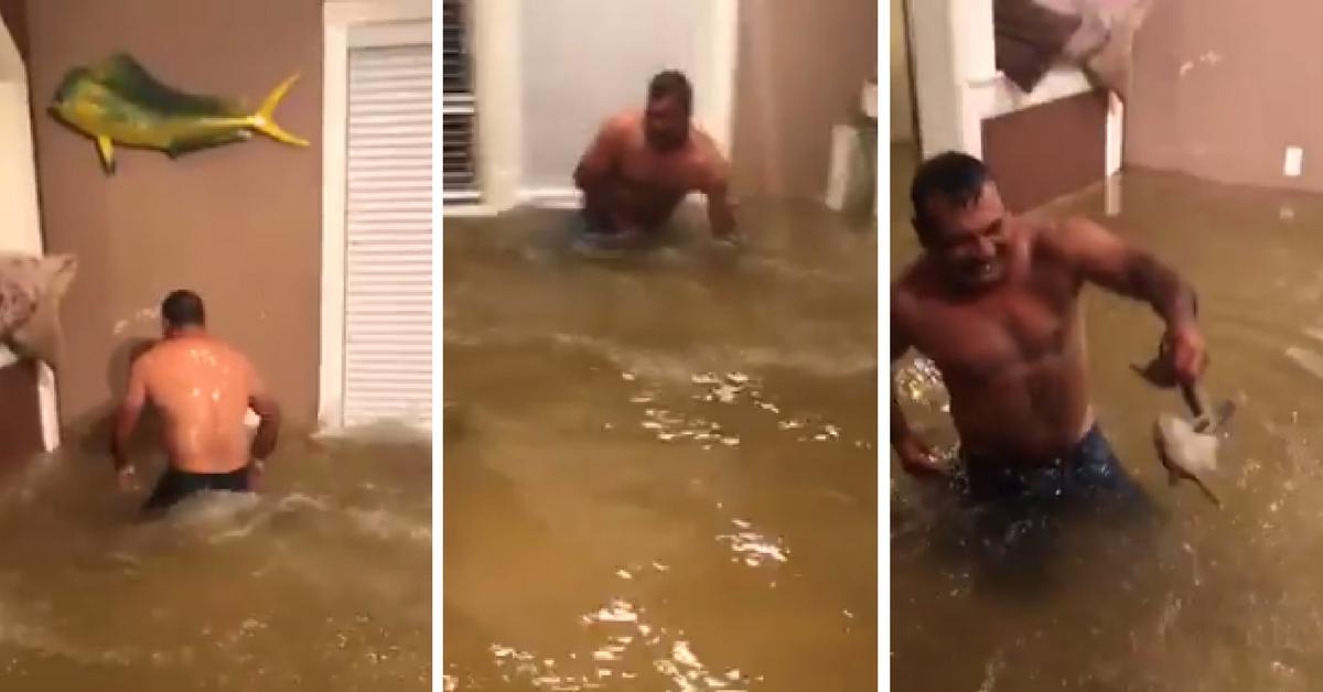 Persistent Houston Man Catches Fish In His Living Room