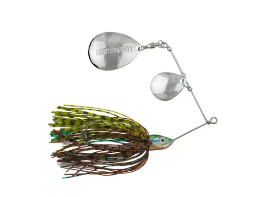 Chartreuse/White Spinnerbait - Diamond Deep Cup Gold Colorado
