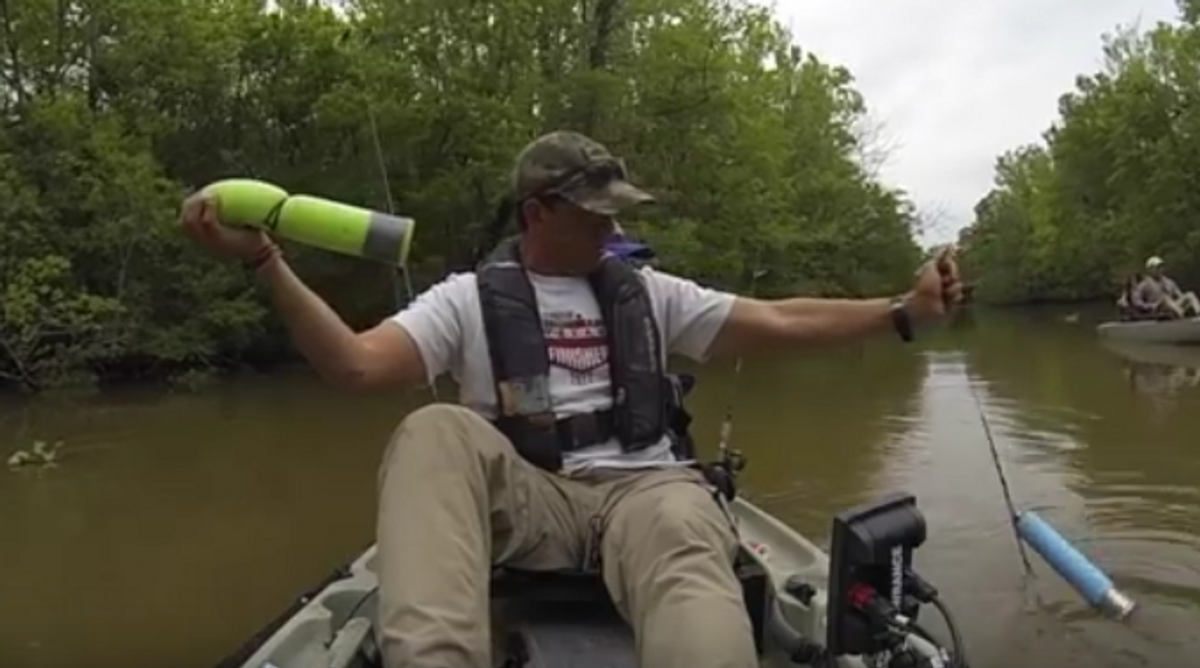 Watch This Catfish Angler's Terrifying Accidental Catch While 'Jugging'