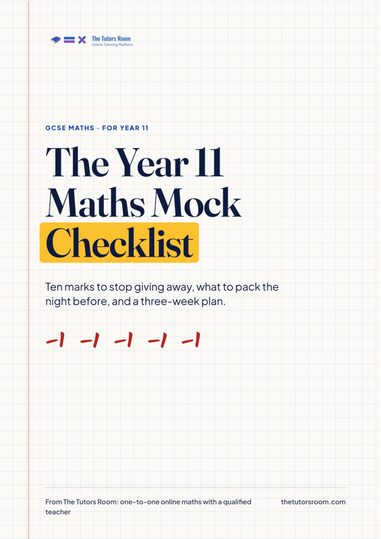 Cover of The Year 11 Maths Mock Checklist