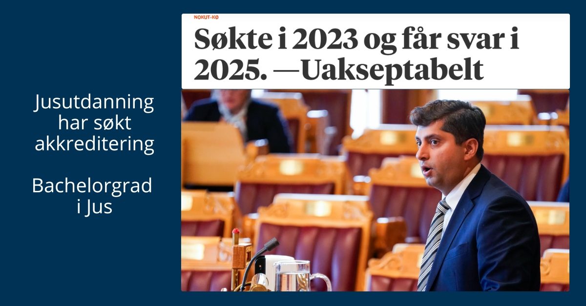 Avisoppslag om søknad om bachelorgrad
