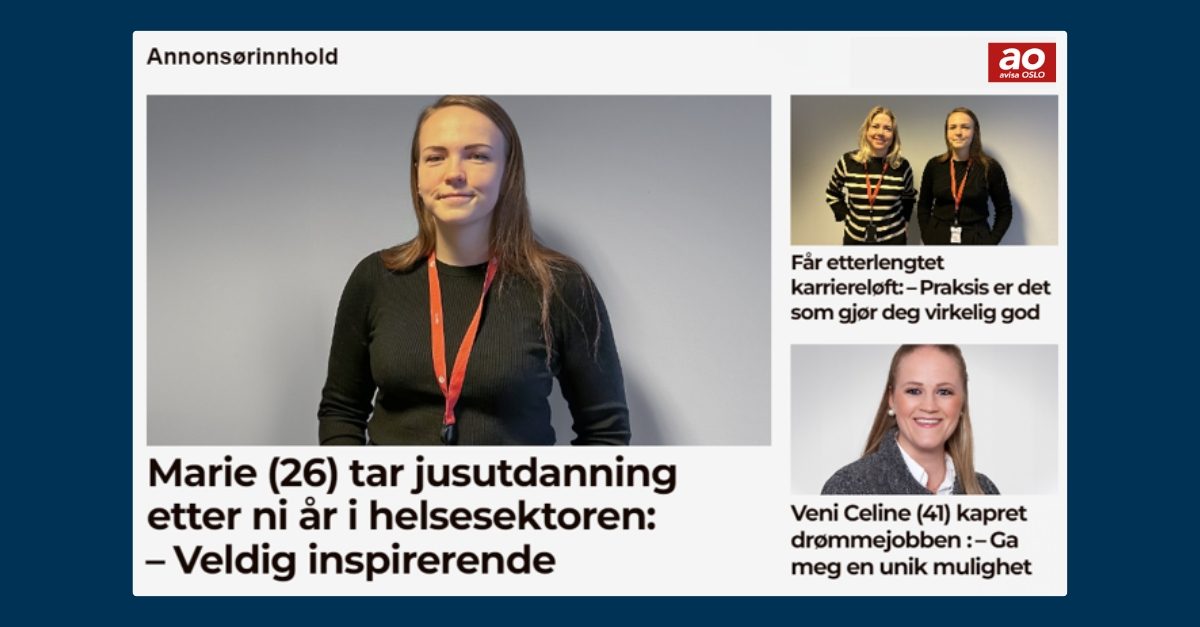Avisoppslag om Marie Skalstad Gressum