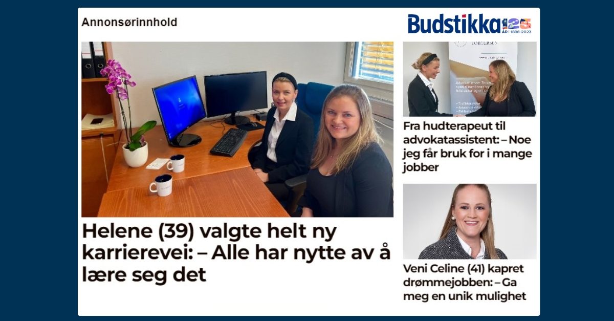 Avisoppslag om Helene Gulden